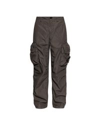 Stone Island Gray 'Cargo' Trousers With Logo Patch for men