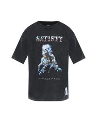 Satisfy Black T-Shirt 'Mothtech' for men