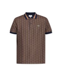 Lacoste Brown Monogram Polo for men