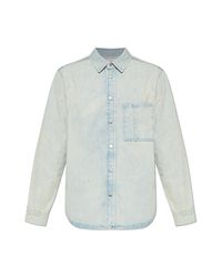 Samsøe & Samsøe White "Sadamon" Denim Shirt for men