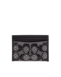 COACH Black Card Holder With Monogram