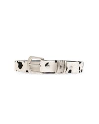 Represent White Leather Belt for men