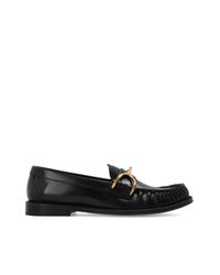 McQueen Black 'Wishbone' Loafers