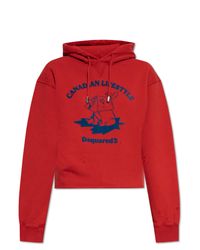 DSquared² Red Sweatshirt With Logo