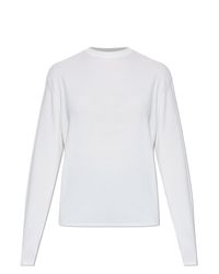 Jacquemus White Wool Sweater With A Crew Neck