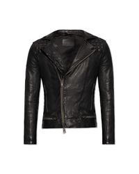 AllSaints Black 'Conroy' Leather Jacket for men