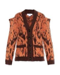 Stella McCartney Orange Cardigan With Decorative Shoulders