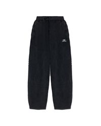 Balenciaga Black Wide-Leg Sweatpants for men