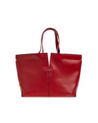 Tod's Red "Di Bag Folio" Medium-Small Bag