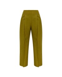 Theory Green Creased Trousers
