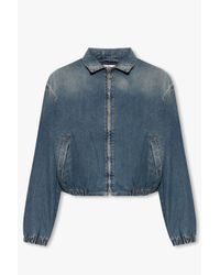 Acne Blue Denim Bomber Jacket for men