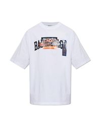 Balenciaga White T-Shirt With Print for men