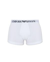 Emporio Armani Blue Boxers With Logo for men