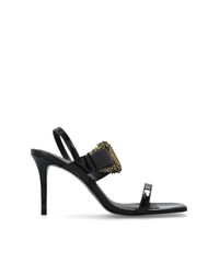 Versace Jeans Couture Black Heeled Sandals