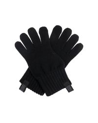 Ugg Black Gloves With Logo Patch for men