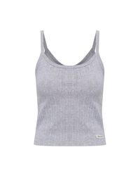 Sporty & Rich Gray Strappy Top