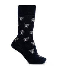 Paul Smith Black Cotton Socks With Logo for men