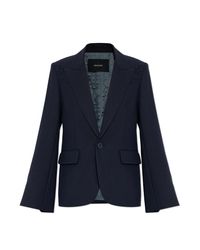 Zadig & Voltaire Blue Blazer With Decorative Appliqué