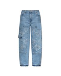 Ganni Blue Jeans With Vintage Effect