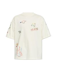 DSquared² White T-Shirt With Appliqués for men