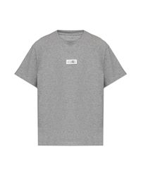 MM6 by Maison Margiela Gray T-Shirt With Logo for men