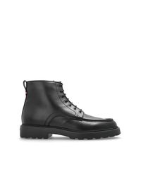 Bally Black Leather Ankle Boots 'Gaverin' for men