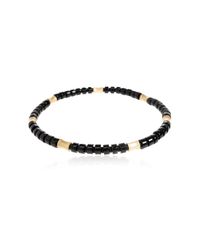AllSaints Black Bracelet With Natural Stones