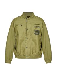 Balmain Green Jacket With Logo for men