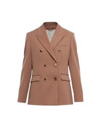 Golden Goose Deluxe Brand Brown Double-Breasted Wool Blazer