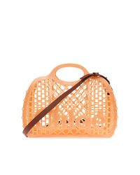 Chloé Orange 'Cage' Shopper Bag