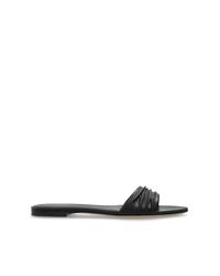 IRO White Leather Slides 'Egya'