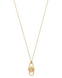 Ferragamo Metallic Necklace With A Pendant