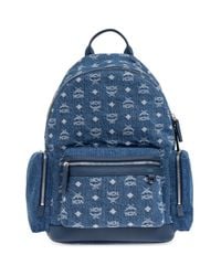 MCM Blue Backpack 'Stark' for men