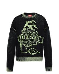 DIESEL Black Sweater K-Belez for men