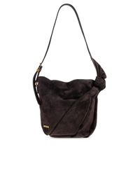 ROTATE BIRGER CHRISTENSEN Black Suede Shoulder Bag