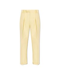 Versace Natural Creased Trousers for men