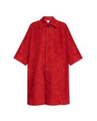 Bottega Veneta Red Suede Coat
