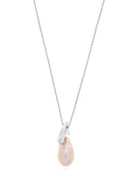 Bottega Veneta Metallic Necklace With Pearl