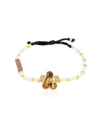 Marc Jacobs Metallic Bracelet With Floral Motif