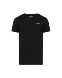 Palm Angels Black Underwear-Style T-Shirt With Logo for men