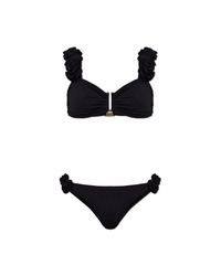 Maiya Paris Black Two-Piece Swimsuit "Flora"
