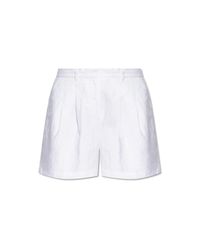 Posse White Linen Shorts