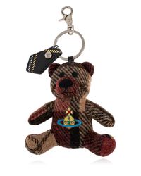 Vivienne Westwood Brown Keychain With Teddy Bear Pendant