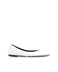 Jacquemus White Ballet Flats 'Les Bllerines Ovalo'