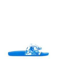 Versace Jeans Couture Blue Rubber Flip-Flops for men