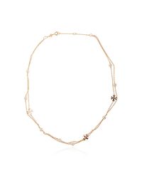 Tory Burch White Necklace With Glass Pearls