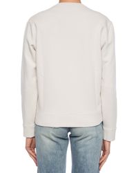 Saint Laurent White Logo-printed Sweatshirt