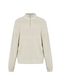 Balenciaga White Sweater With A Stand-Up Collar for men