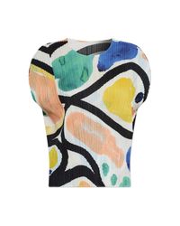 Pleats Please Issey Miyake White Pleated Top