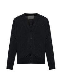 AMI Black Wool Cardigan for men